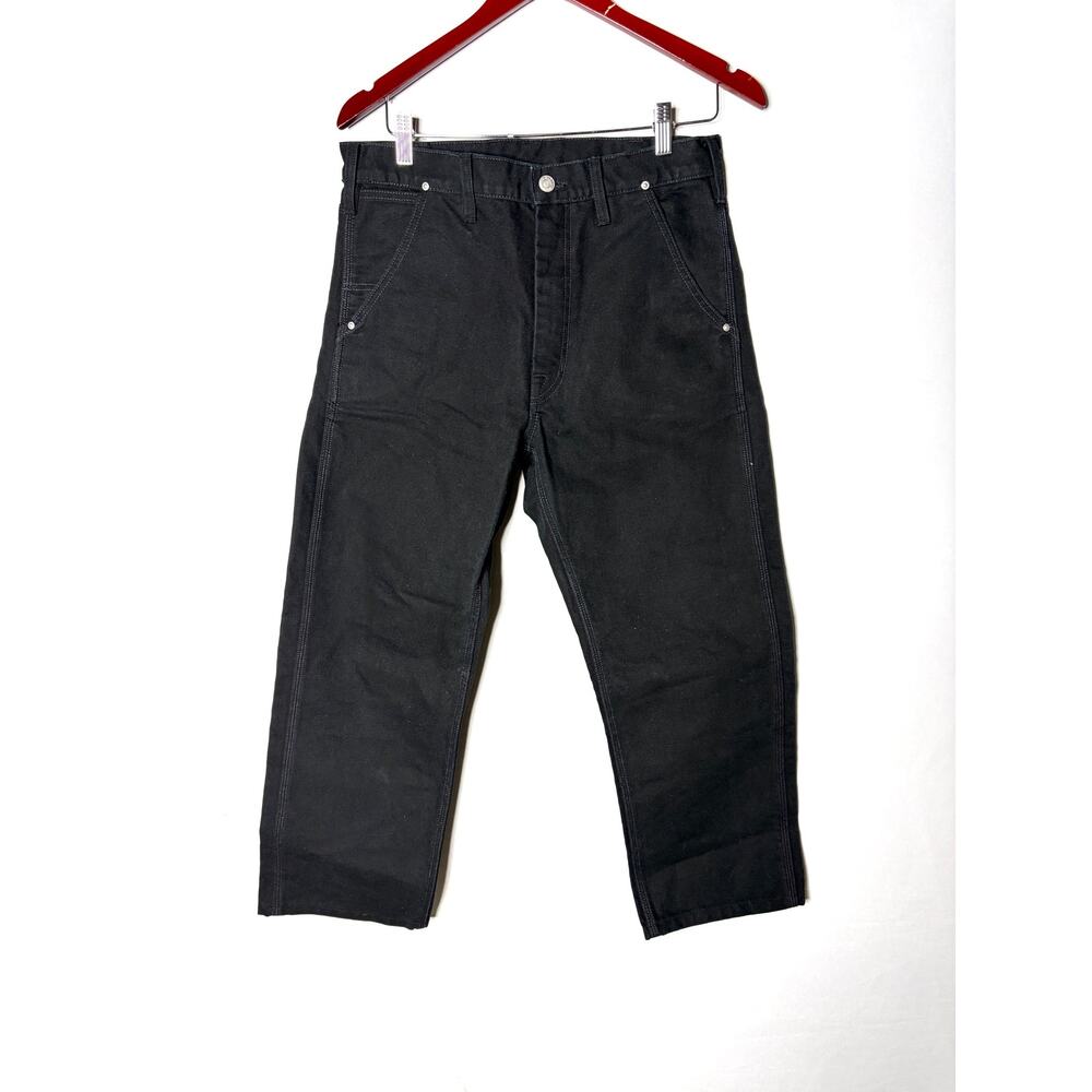 Buck Mason Full Saddle Heavy Work (HW) Canvas black crop denim pant 30x26